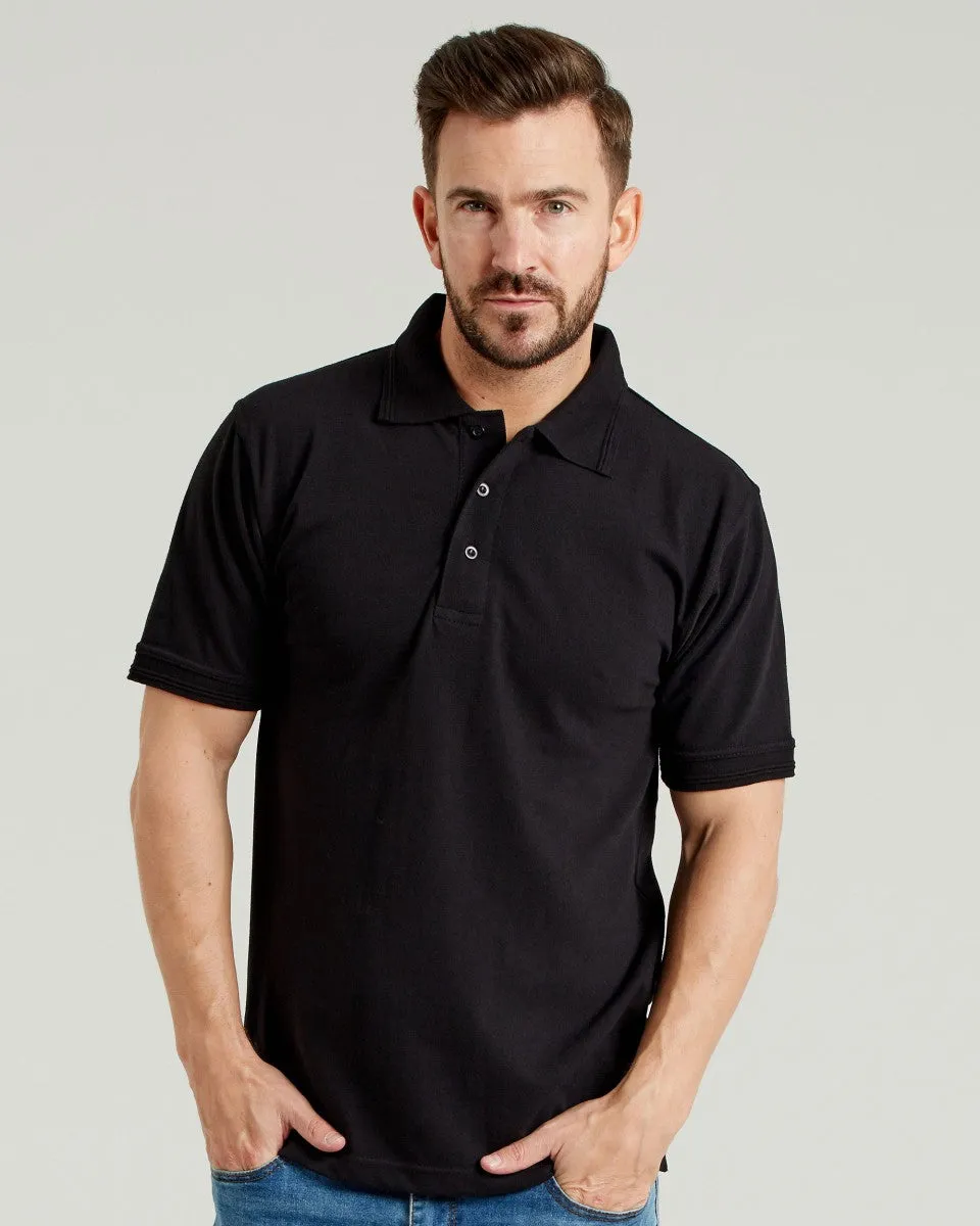 50/50 Heavyweight Piqu?? Polo | BLACK Meeting Ready
