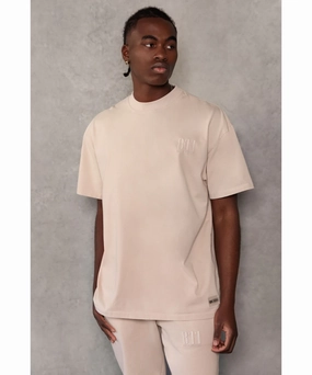 Layer Safe 811 Originals Unisex Signature Small Logo Tee (Beige)