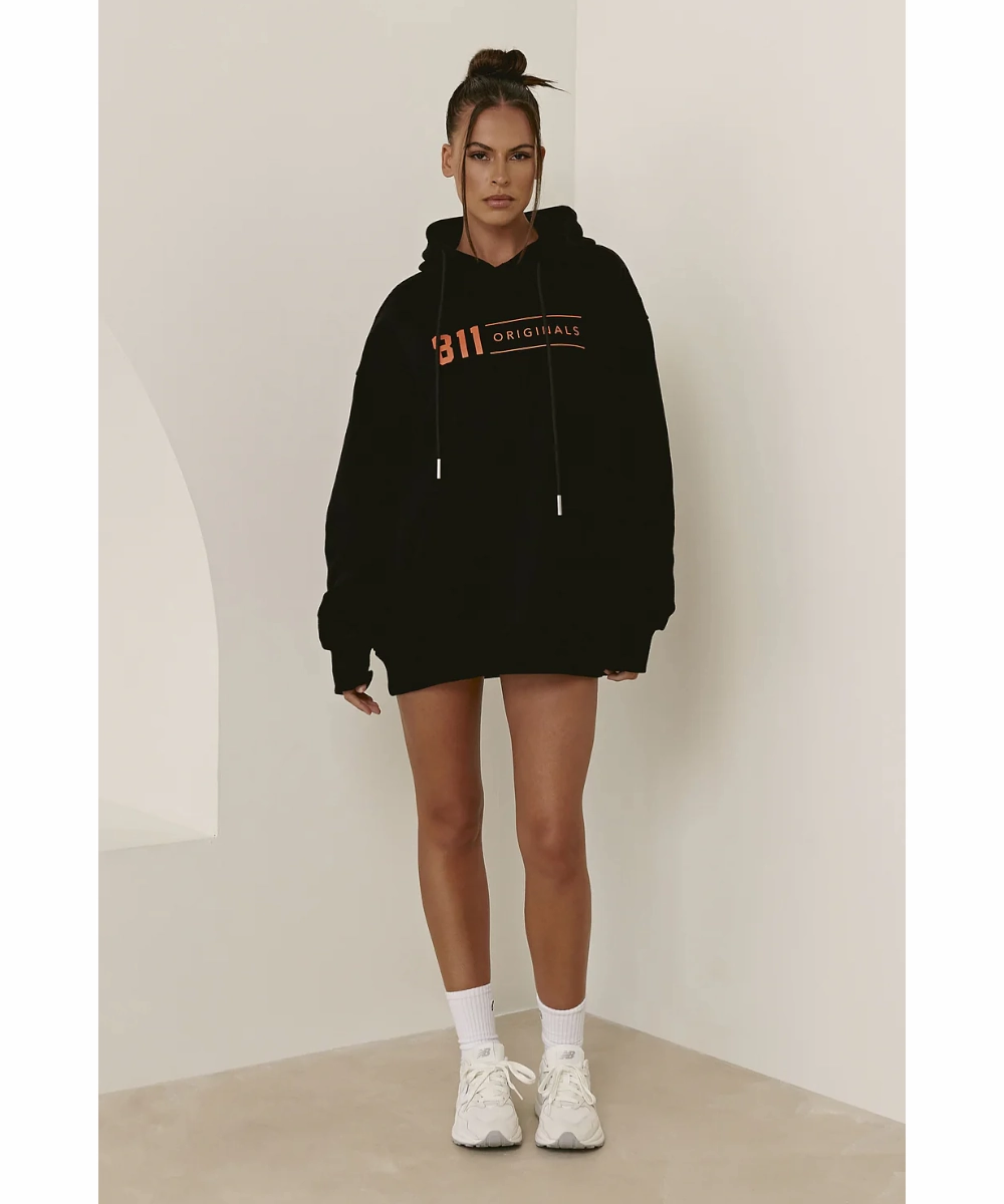811 Originals Unisex Speed Hoodie (Black/Orange) Italian Flair