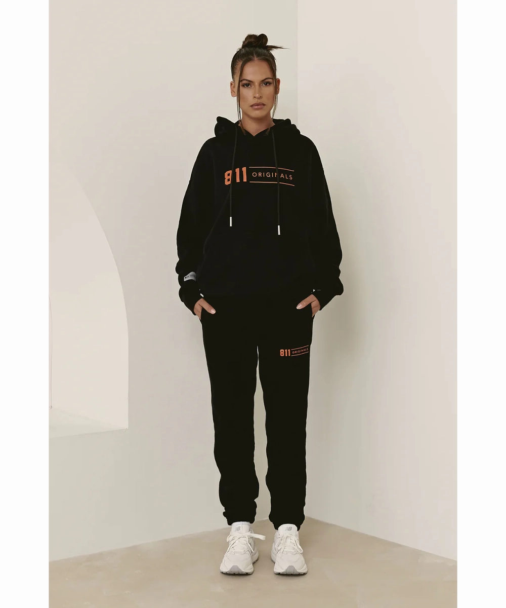 warm glow Formal Tone 811 Originals Unisex Speed Hoodie (Black/Orange)