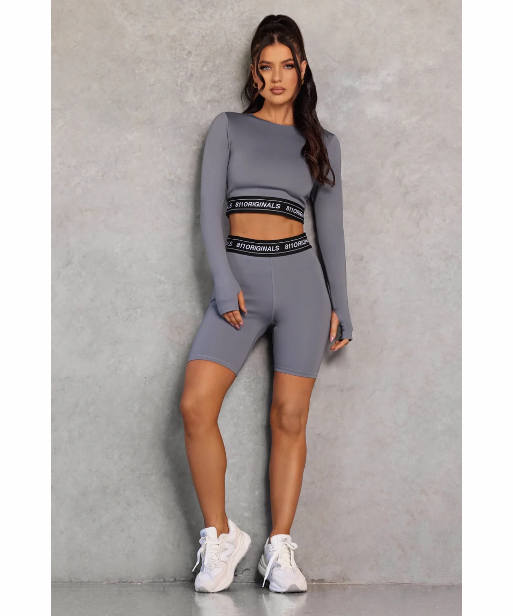 811 Originals Women's Long Sleeve Top (Charcoal) Brave Fit Sheer Glow