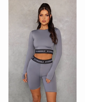 811 Originals Women's Long Sleeve Top (Charcoal) AntiSnag Threading Concert Vibe