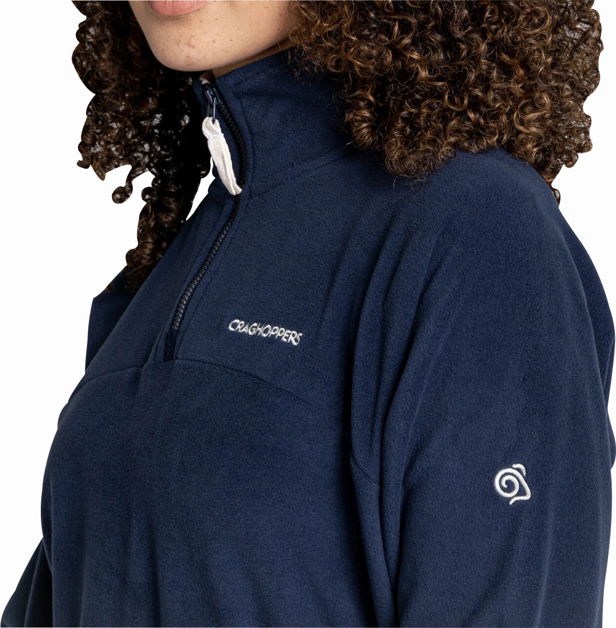 Craghoppers Lani Half Zip Long Sleeve Womens Fleece Top - Blue Style Staple Fade Resistant Dye Method