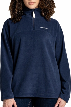 Craghoppers Lani Half Zip Long Sleeve Womens Fleece Top - Blue Lightweight Feel