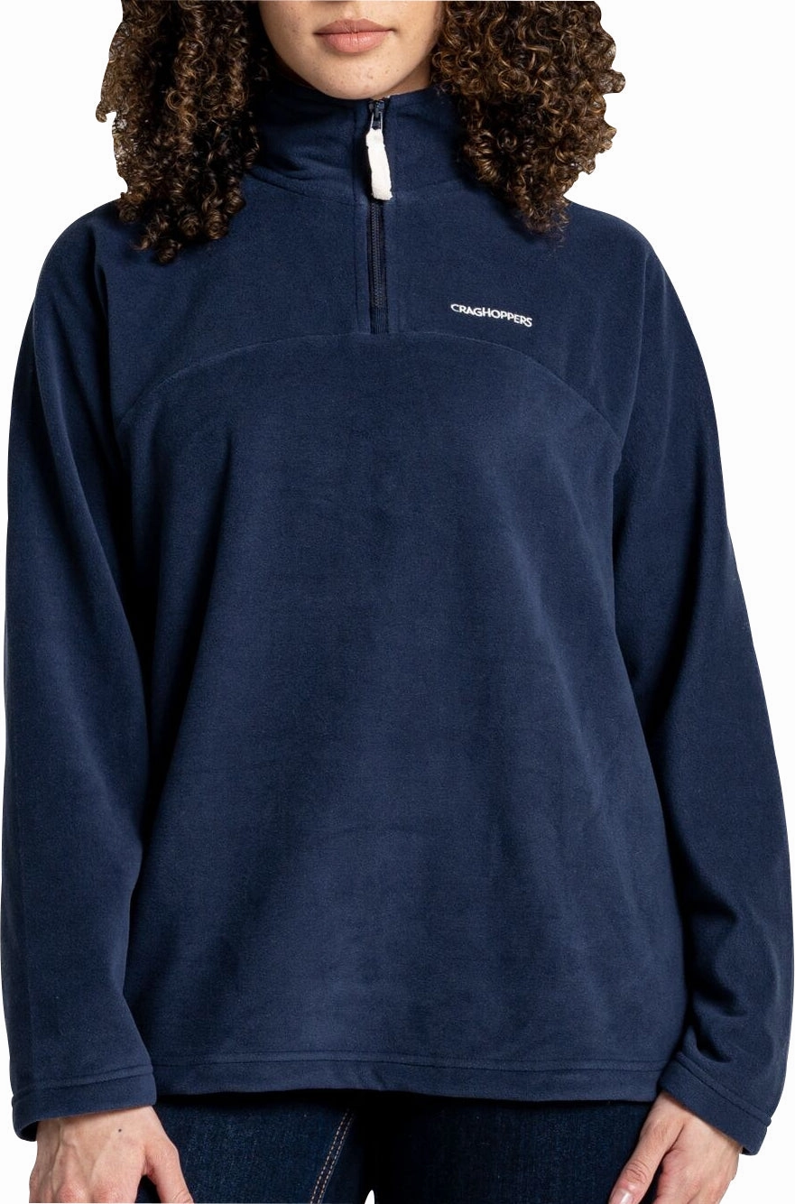 Craghoppers Lani Half Zip Long Sleeve Womens Fleece Top - Blue Lightweight Feel