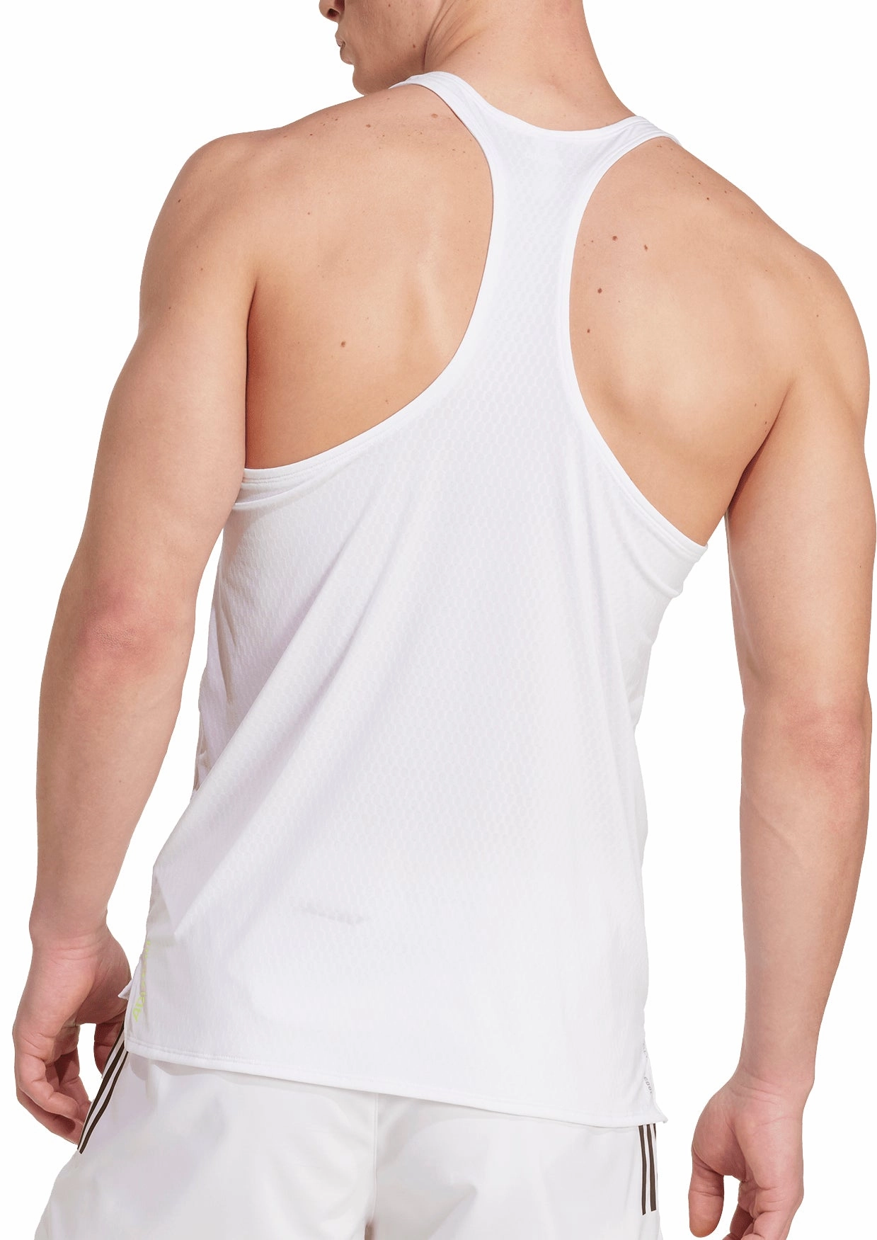 adidas Adizero Archive Mens Running Vest - White pleasure