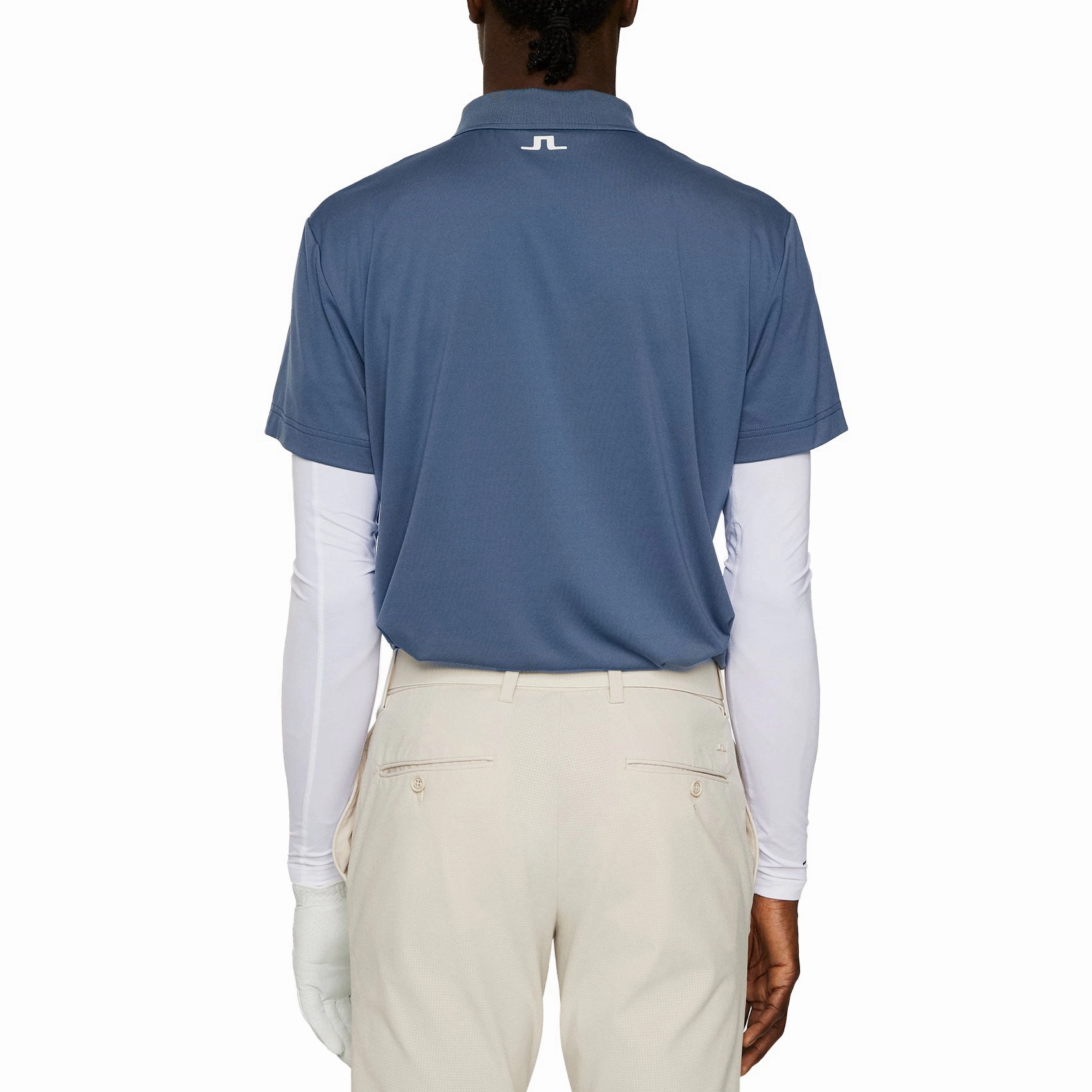 Weekend Outing ComfortStretch Collar J.Lindeberg Lionel Golf Polo Shirt - Vintage Indigo