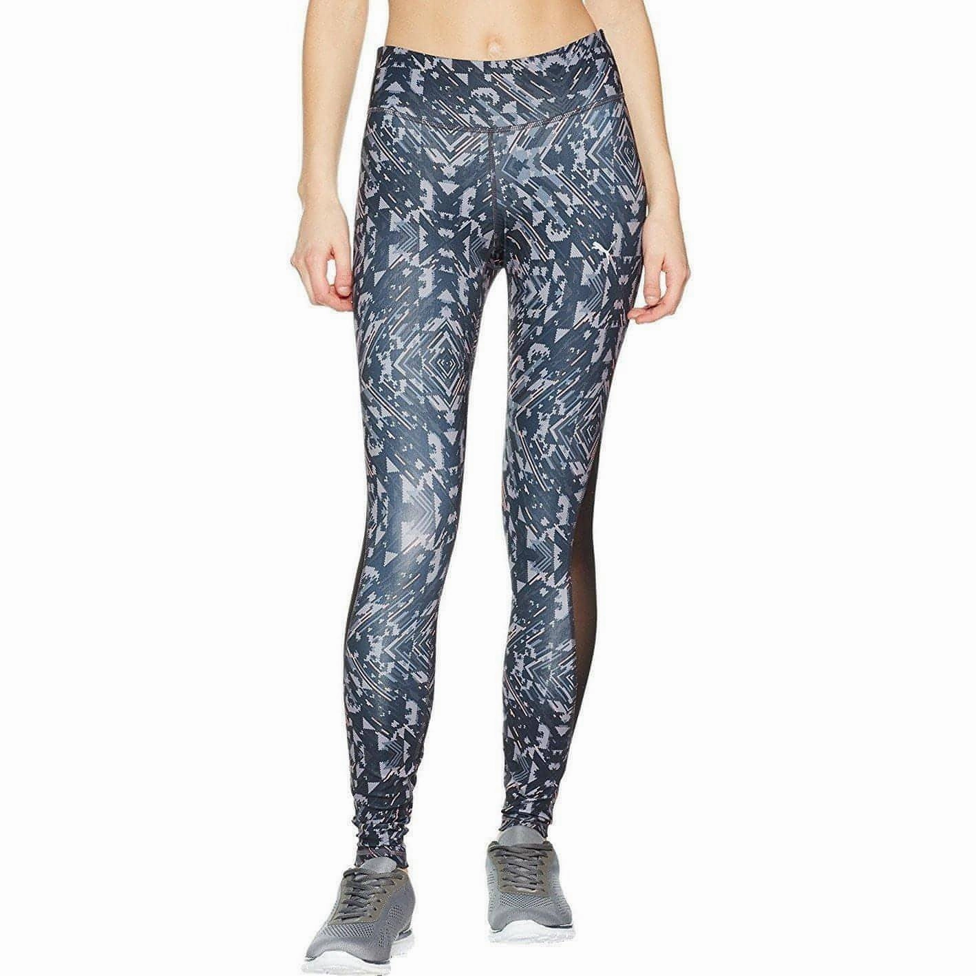 AntiSlip Grip TaglessCollar Puma All Eyes On Me Womens Long Training Tights - Blue