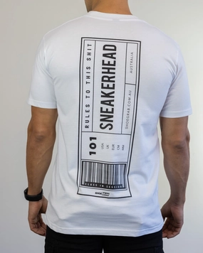 Ski Core Sneakerhead Tee "Barcode" (White)