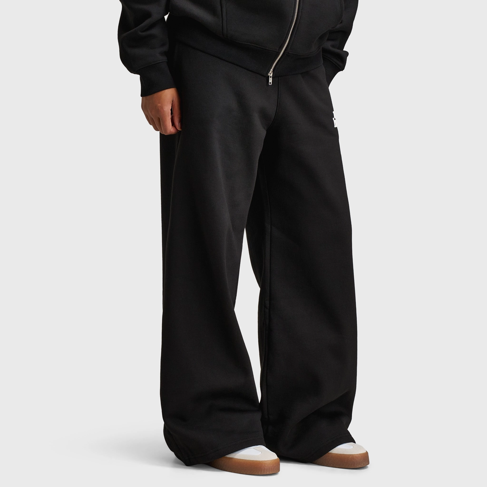Clean Cut QuickDryMaterial Unlike Humans Women's Bubble Wide Leg Joggers / Black