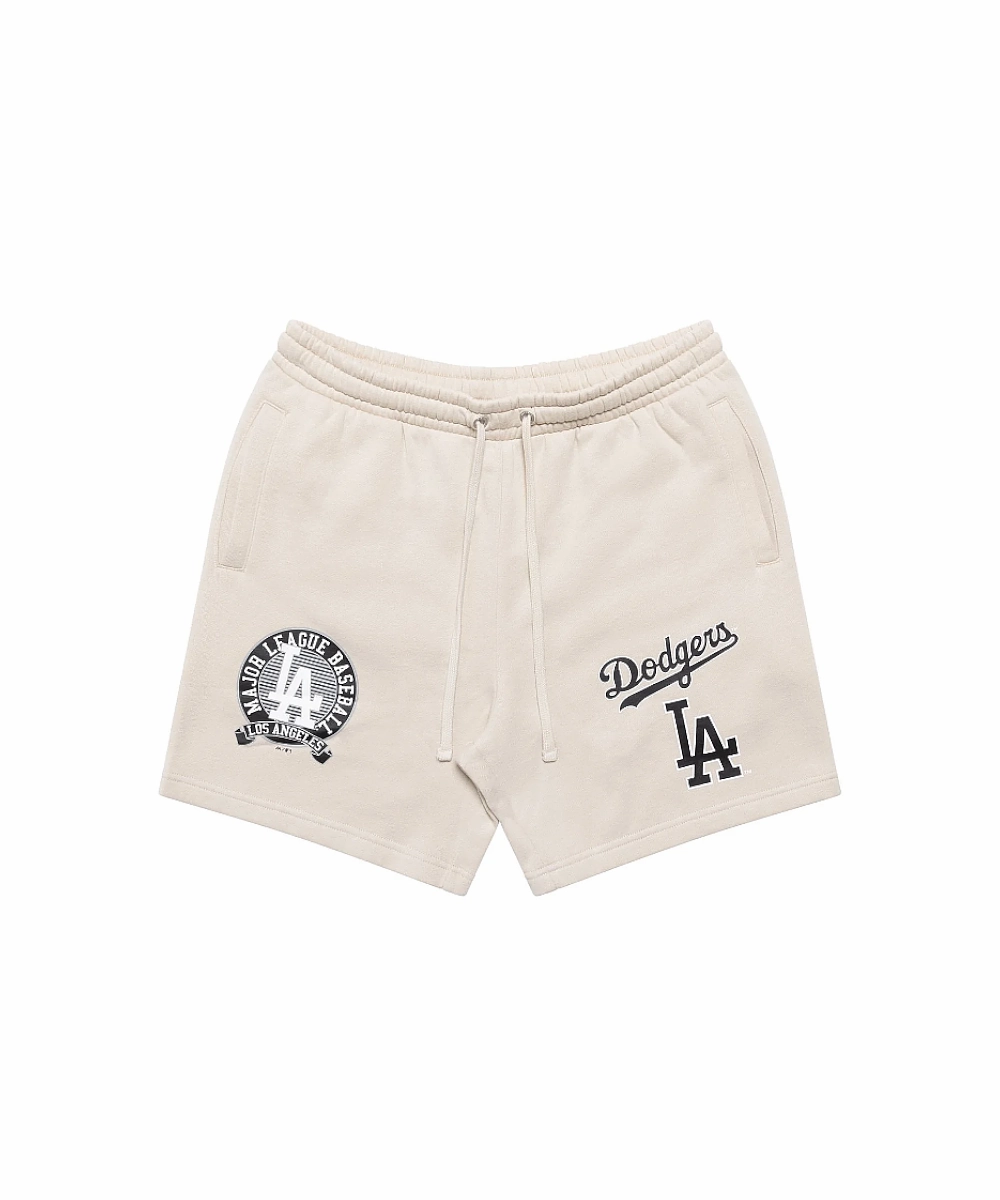 Majestic Los Angeles Dodgers Classic Fleece Shorts (Silver Lining) SnagResistant Weave Fashion Core