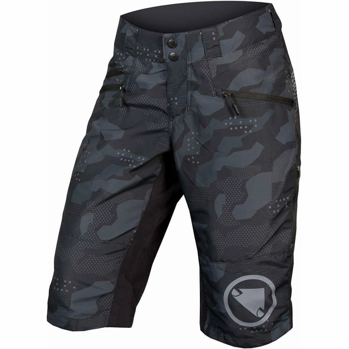 Endura SingleTrack II Womens Baggy Cycling Shorts - Black Camo Dynamic Flex Panels