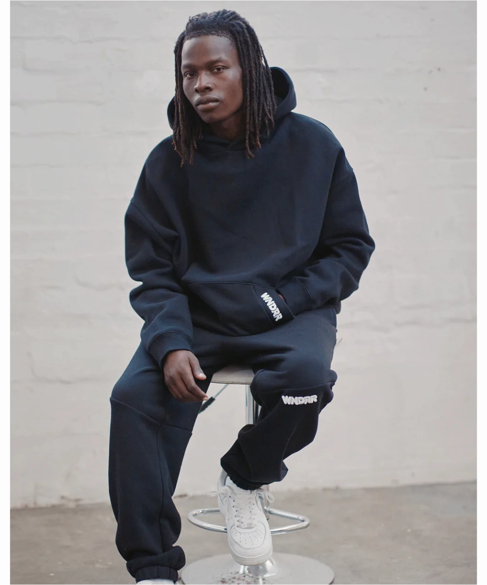 Relax Mode WNDRR Halo Hood Sweat (Black)