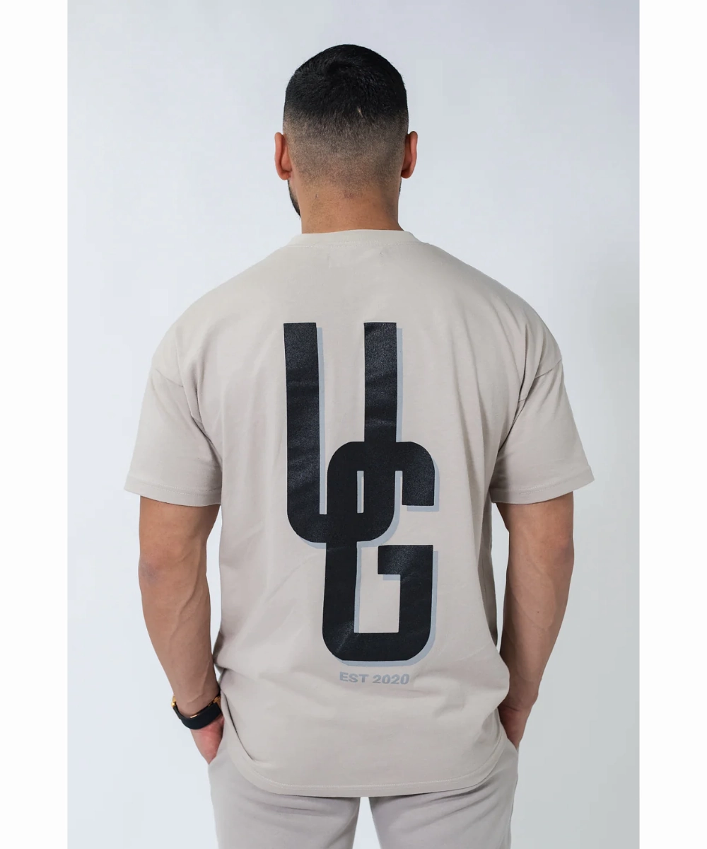 SmoothFinish UNDRGROUND Double Print Box Fit Tee (Taupe)