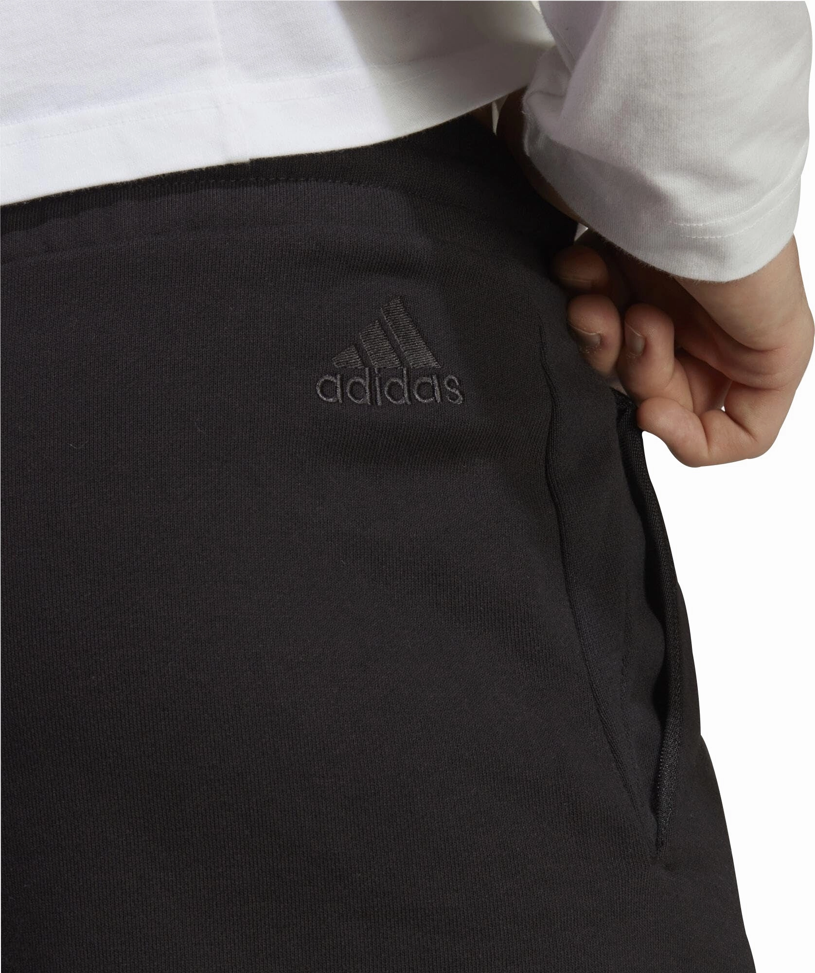 adidas Essentials Big Logo French Terry Mens Training Shorts - Black QuickDry Construction