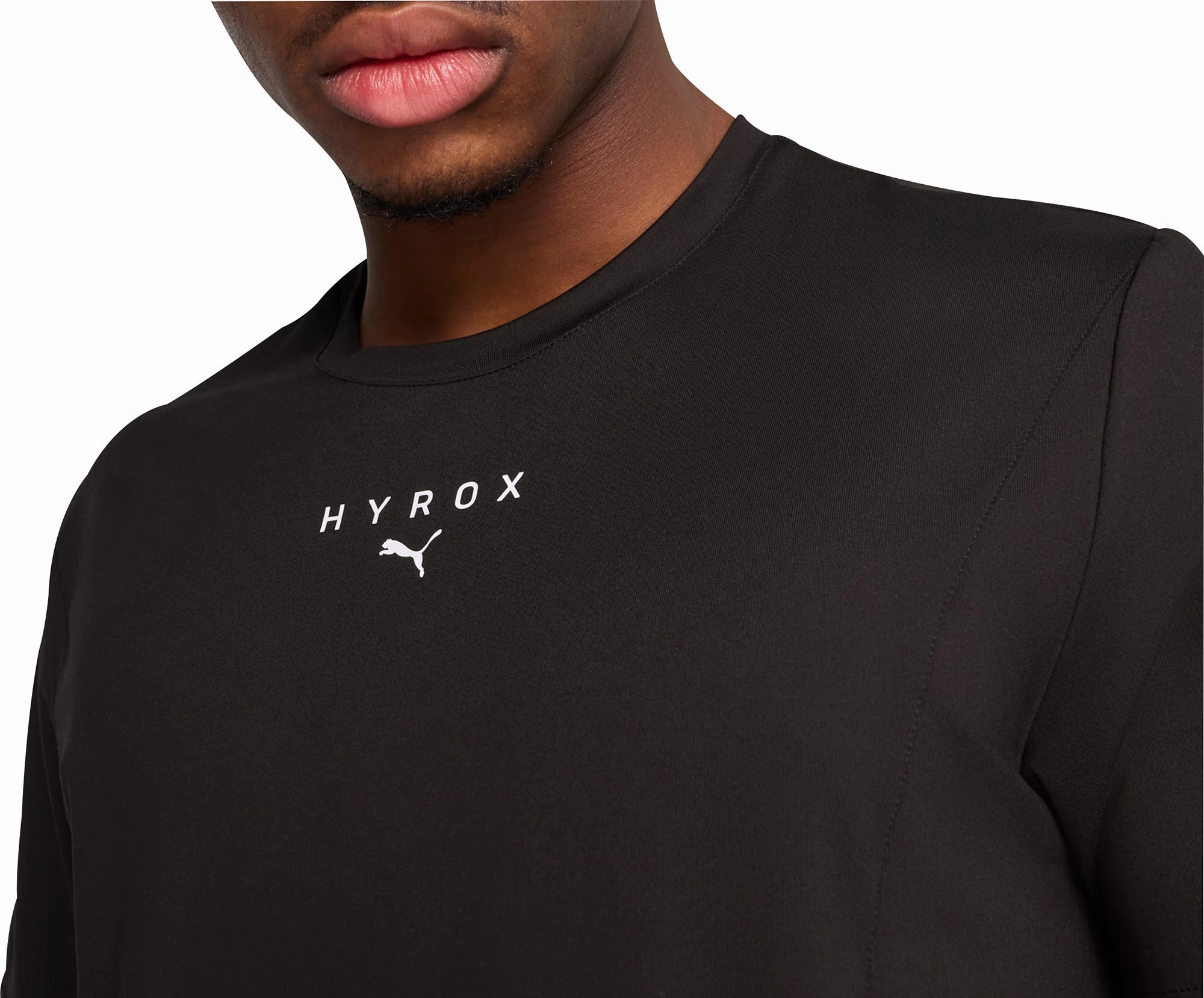 Puma X HYROX Cloudspun Short Sleeve Mens Training Top - Black Shape Hug SoftenedEdges