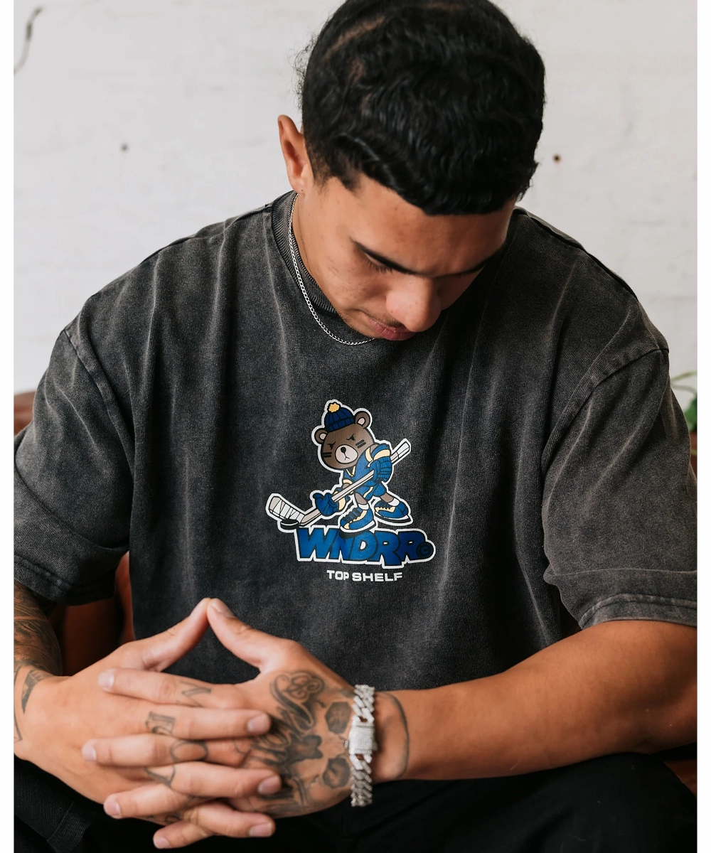 EcoFriendlyProduction WNDRR Top Shelf Heavy Weight Tee (Washed Black)