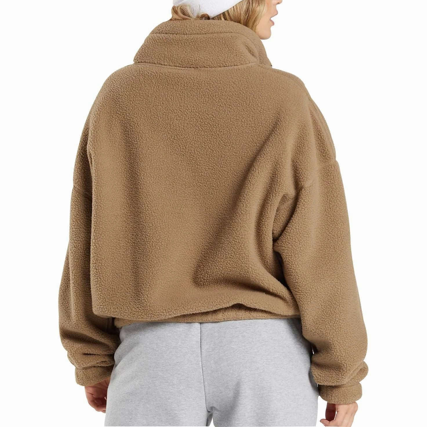 Loose Fit Gymshark Sherpa Womens Jacket - Brown