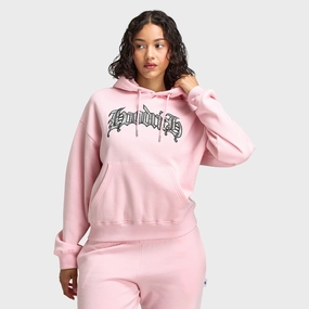 Hoodrich Women's Mid Length Hoodie Baby Pink / Camo Aramid Fiber Blend High Density Weave