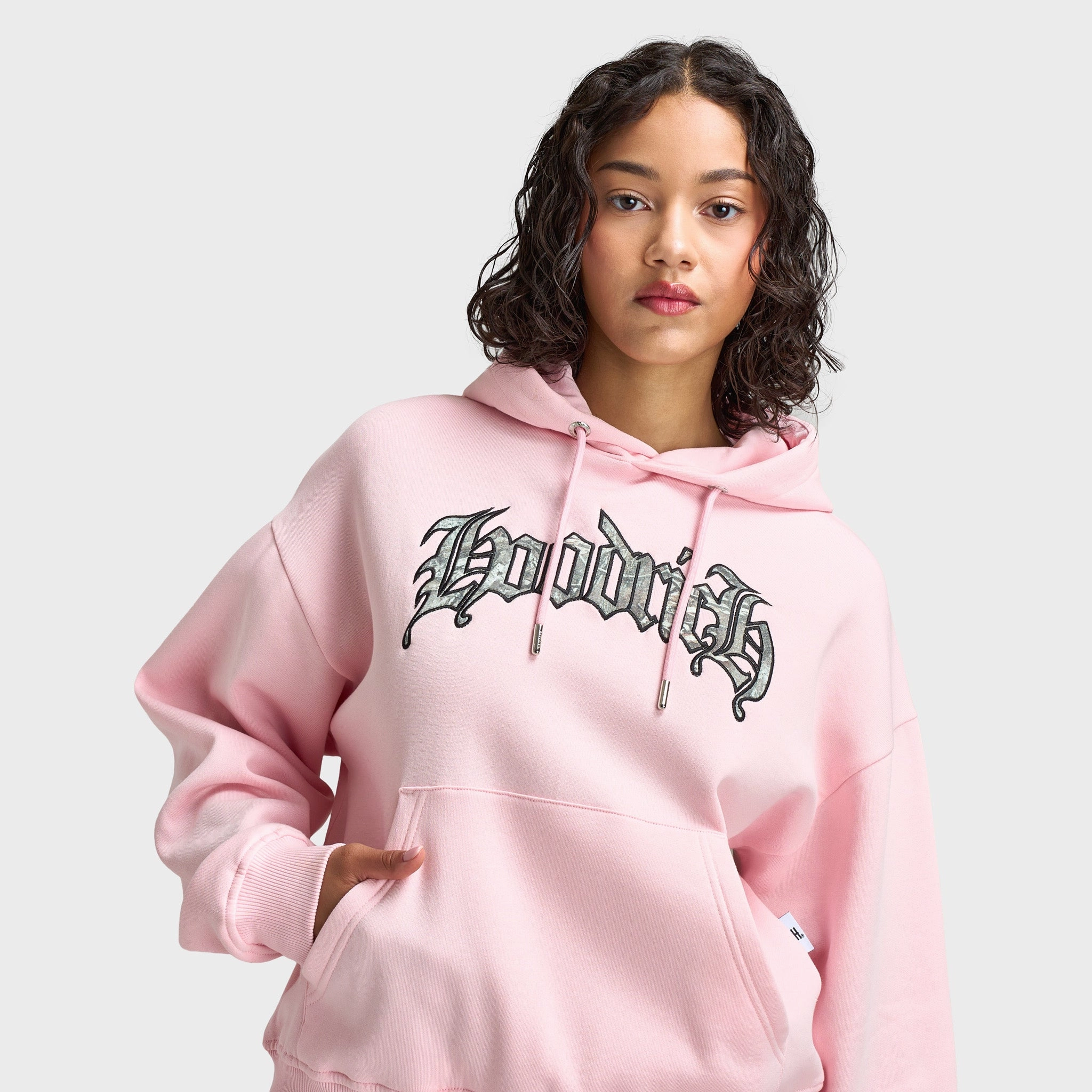 WaterRepellentExterior Everyday Fit Style Hoodrich Women's Mid Length Hoodie Baby Pink / Camo