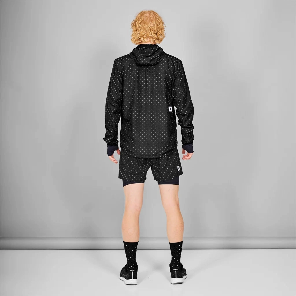 SAYSKY Men's Reflective Polka Blaze Jacket Black AllSeasonWear