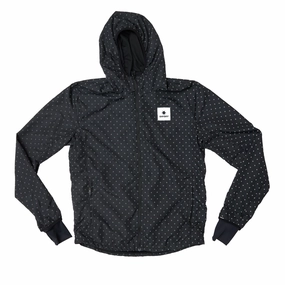 Trend Base WaterRepellent SAYSKY Men's Reflective Polka Blaze Jacket Black