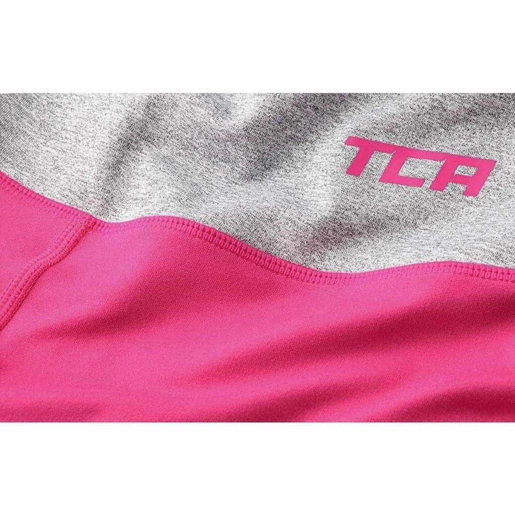 TCA Pro Performance Supreme High Waist Womens Long Running Tights - Pink TemperatureRegulating Fabric boot
