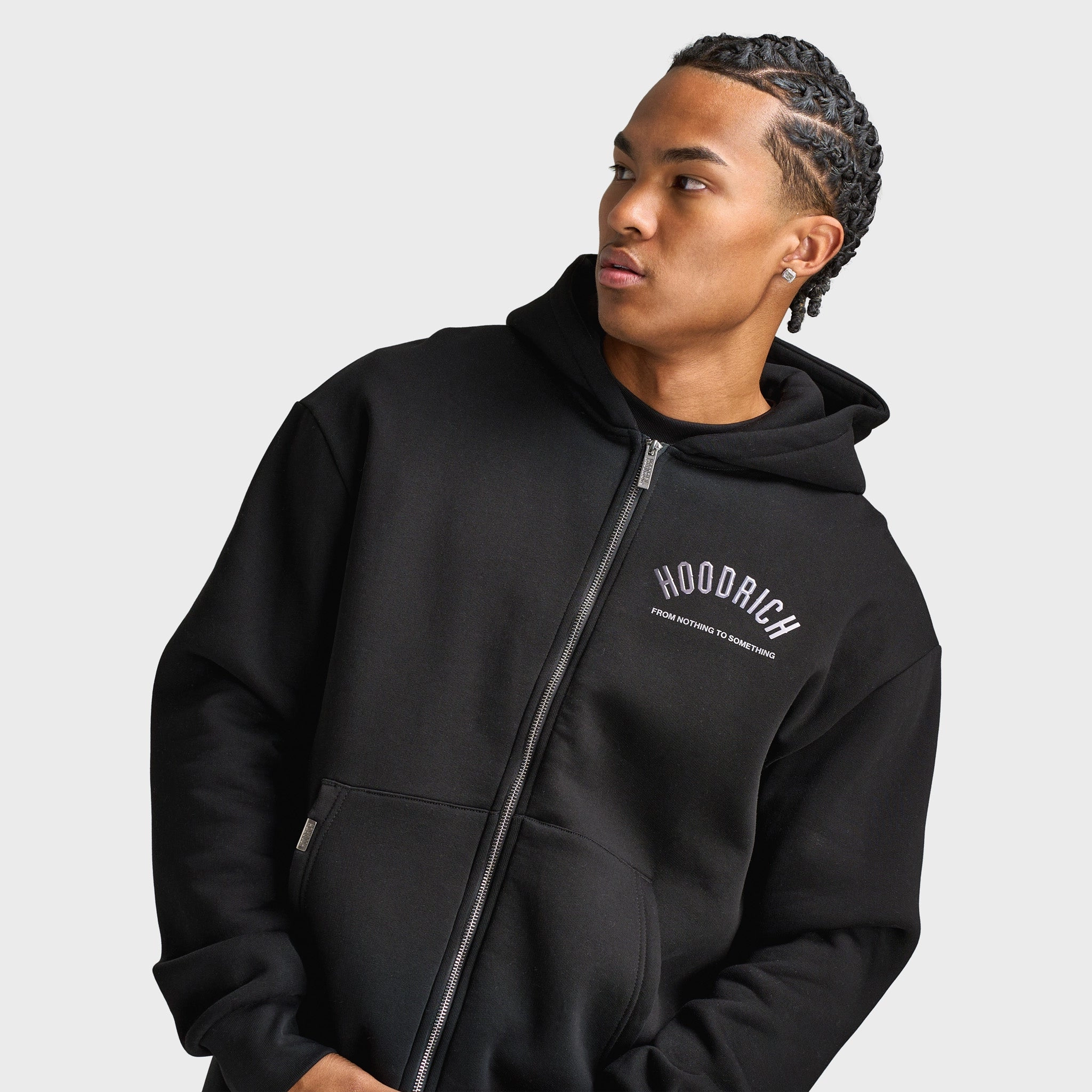 Daily Wear Modern City Outfit Hoodrich Lava Full-Zip Hoodie / Black