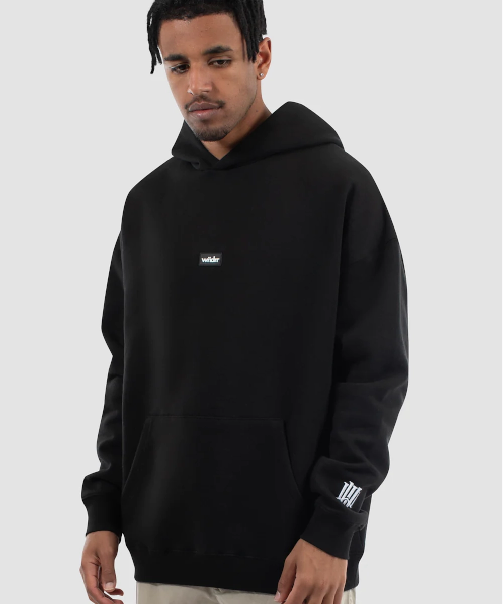 WNDRR Hoxton V2 Heavy Weight Hood Sweat (Black) Matte Fit Relax Vibe
