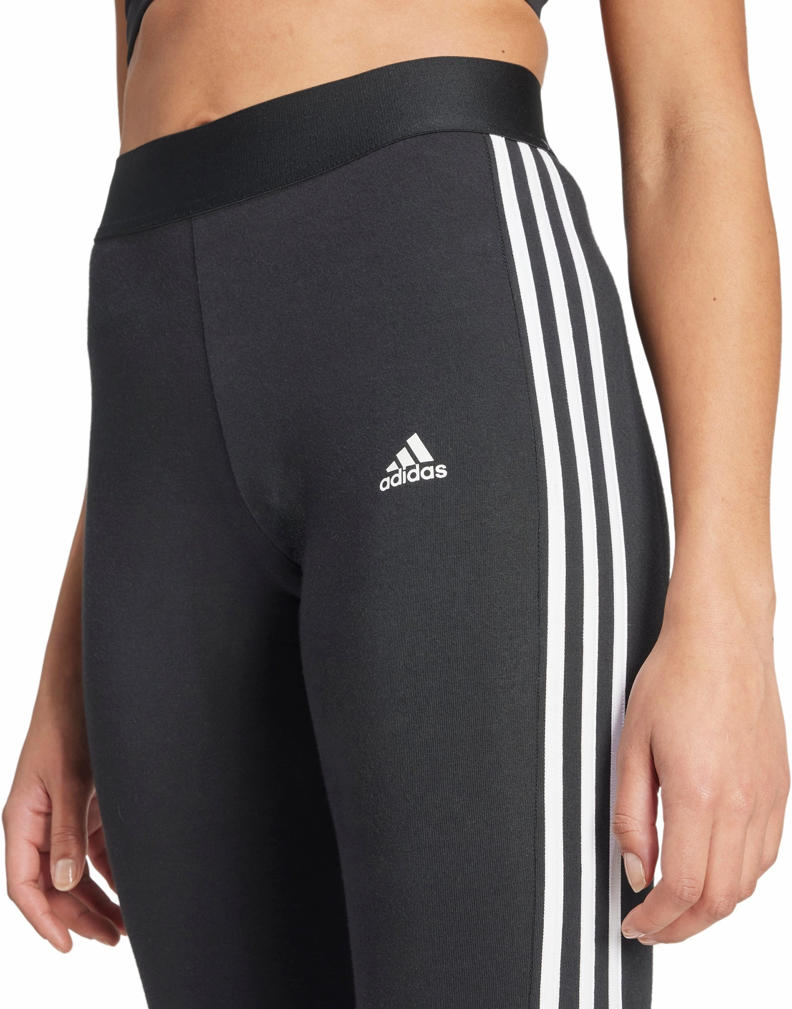 Style Mood Handmade Glow adidas 3 Stripes Womens Long Training Tights - Black