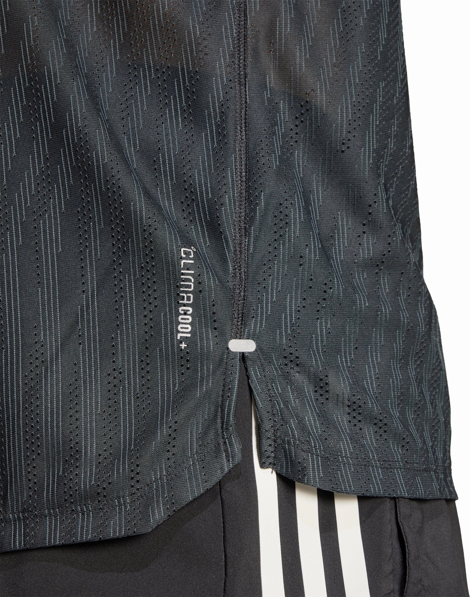 Gym workout adidas ADI365 ClimaCool  Short Sleeve Mens Running Top - Black