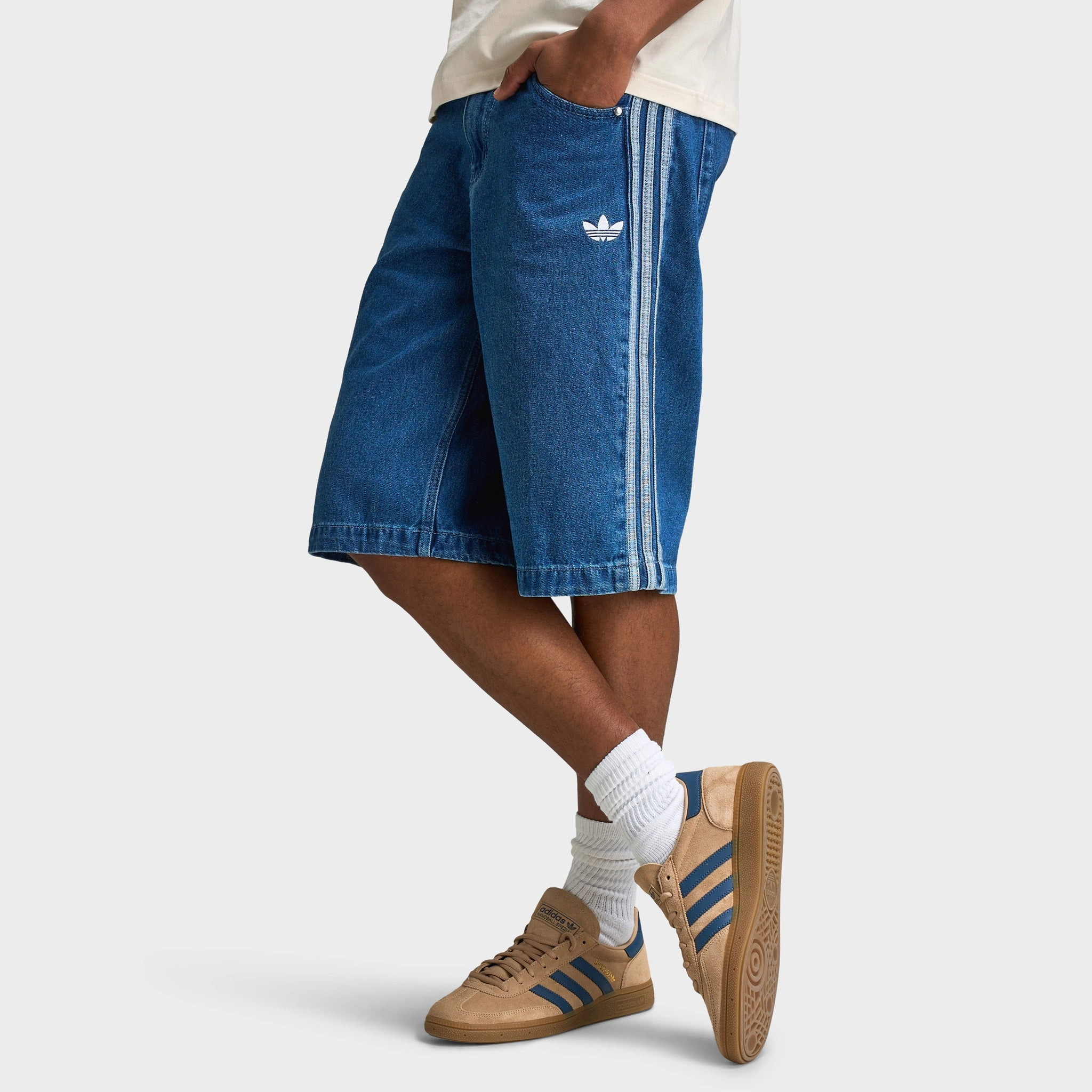 adidas Adicolor Denim Firebird Shorts / Blue TemperatureRegulating