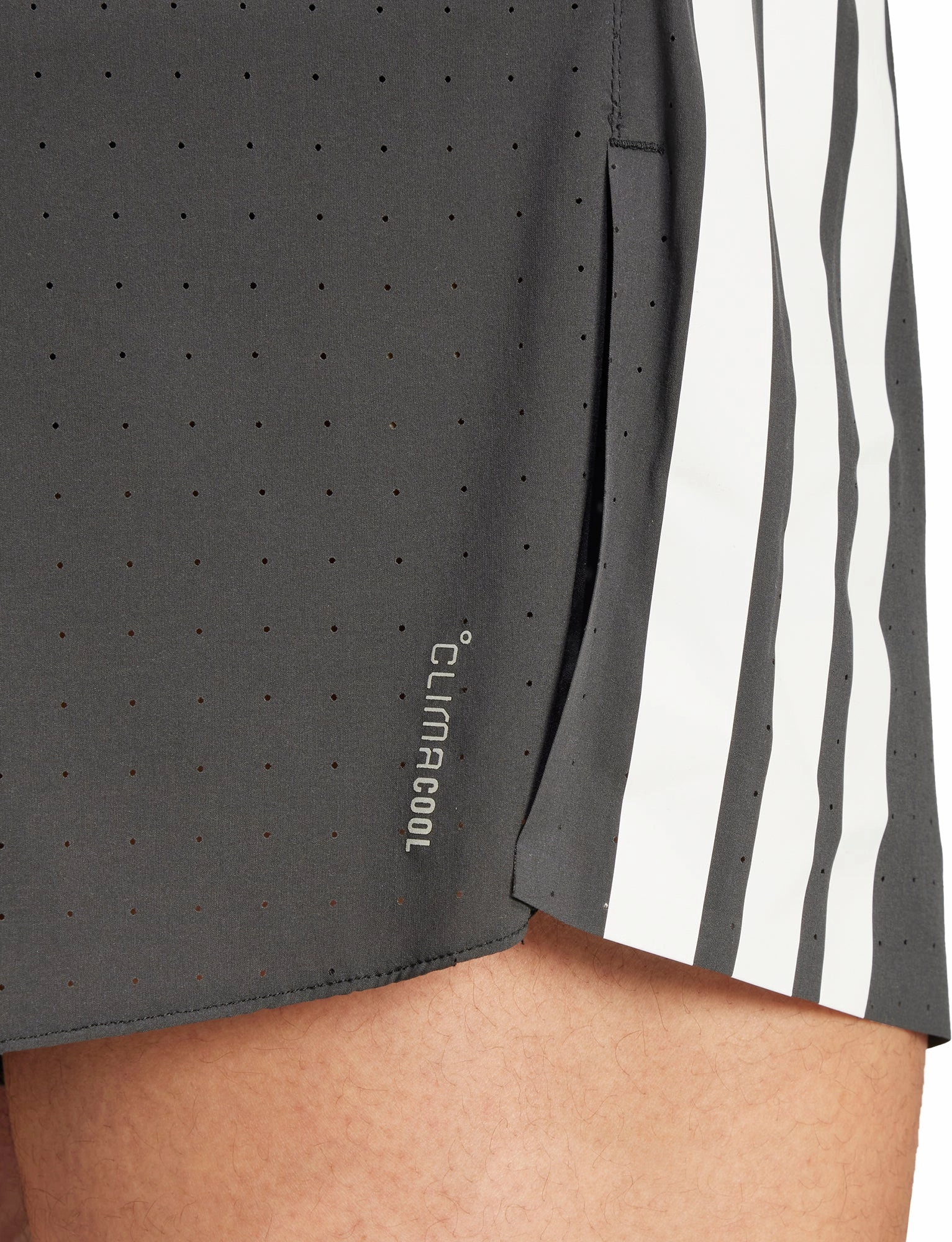 adidas Adizero 3 Inch Split Mens Running Shorts - Black Smooth Fabric soccer uniform