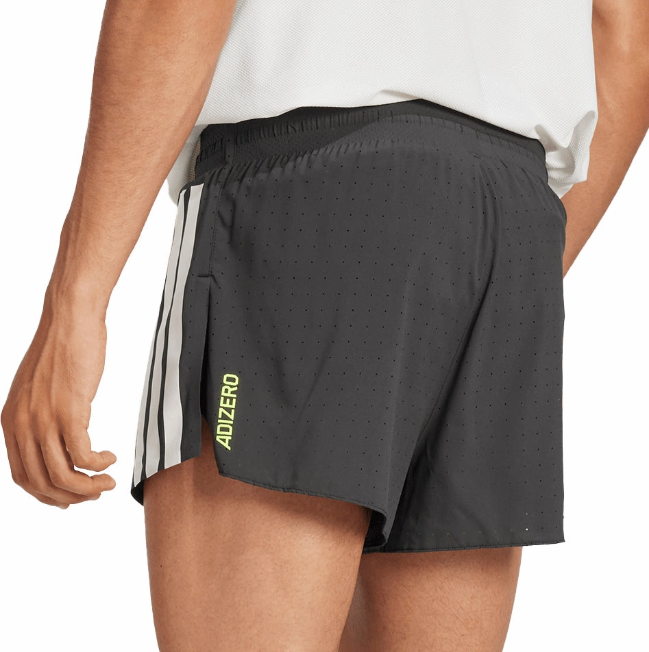 Bohemian style adidas Adizero 3 Inch Split Mens Running Shorts - Black