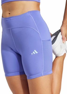 adidas Adizero 4 Inch Womens Short Running Tights - Blue Low Maintenance Fabric Beach Vacation