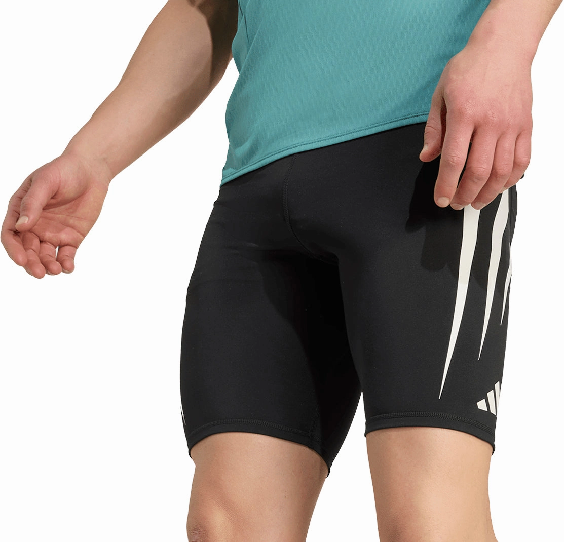 Short-lengths-characteristic adidas Adizero Archive Mens Short Running Tights - Black
