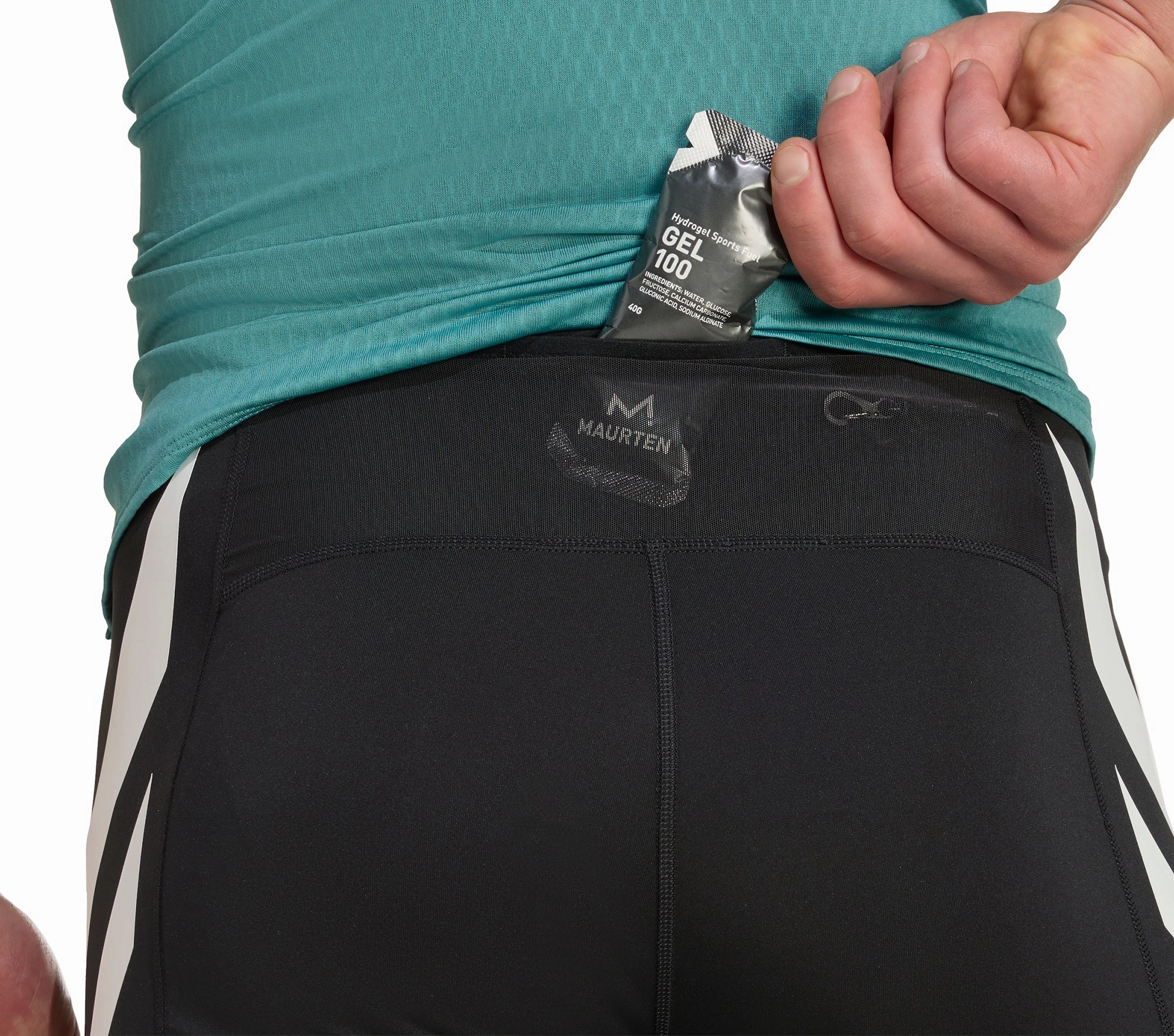 Leg covering Soft-touch-feel adidas Adizero Archive Mens Short Running Tights - Black