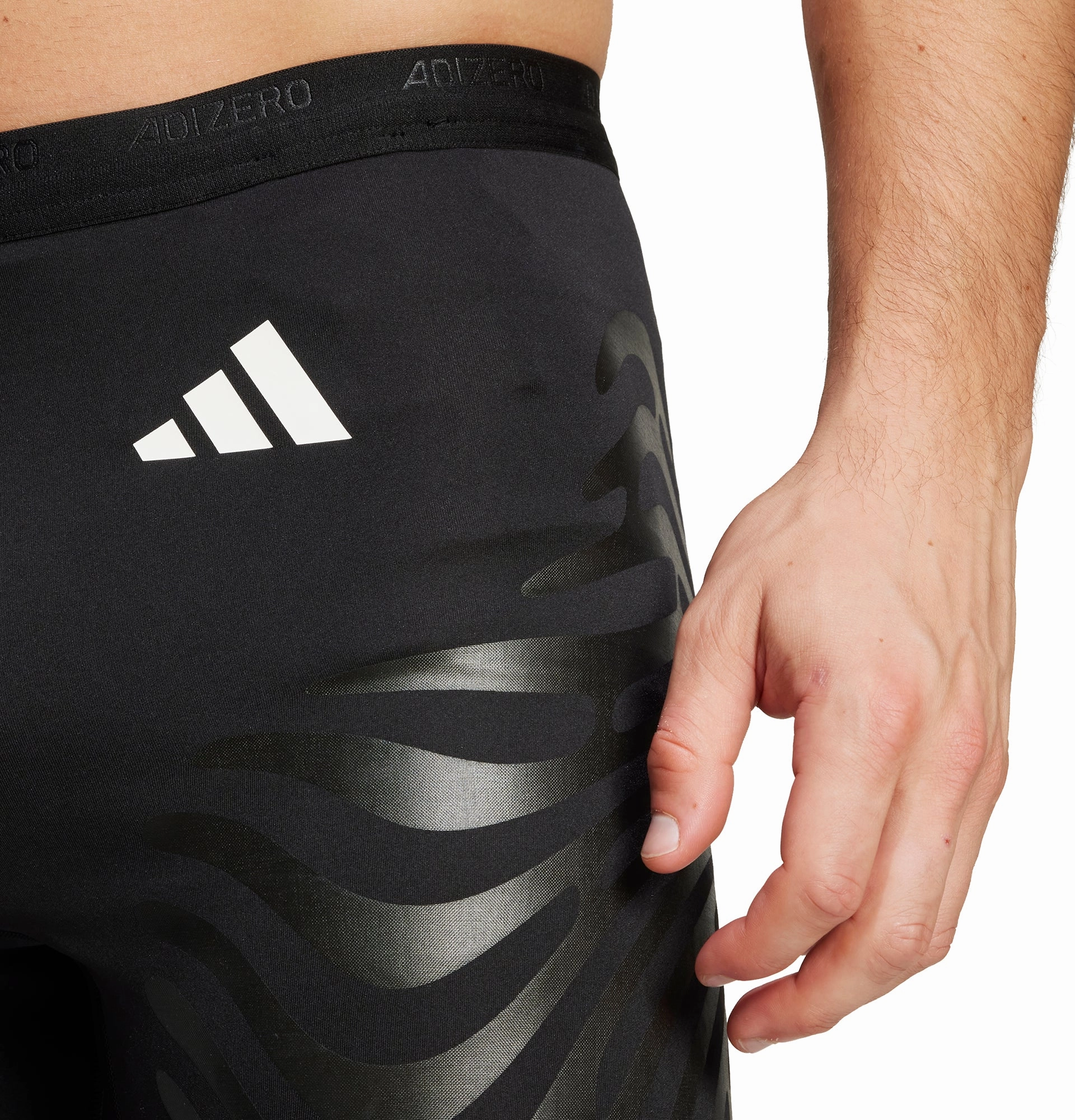 Eco-friendly Fashionable-look-feature adidas Adizero Control Mens Short Running Tights - Black