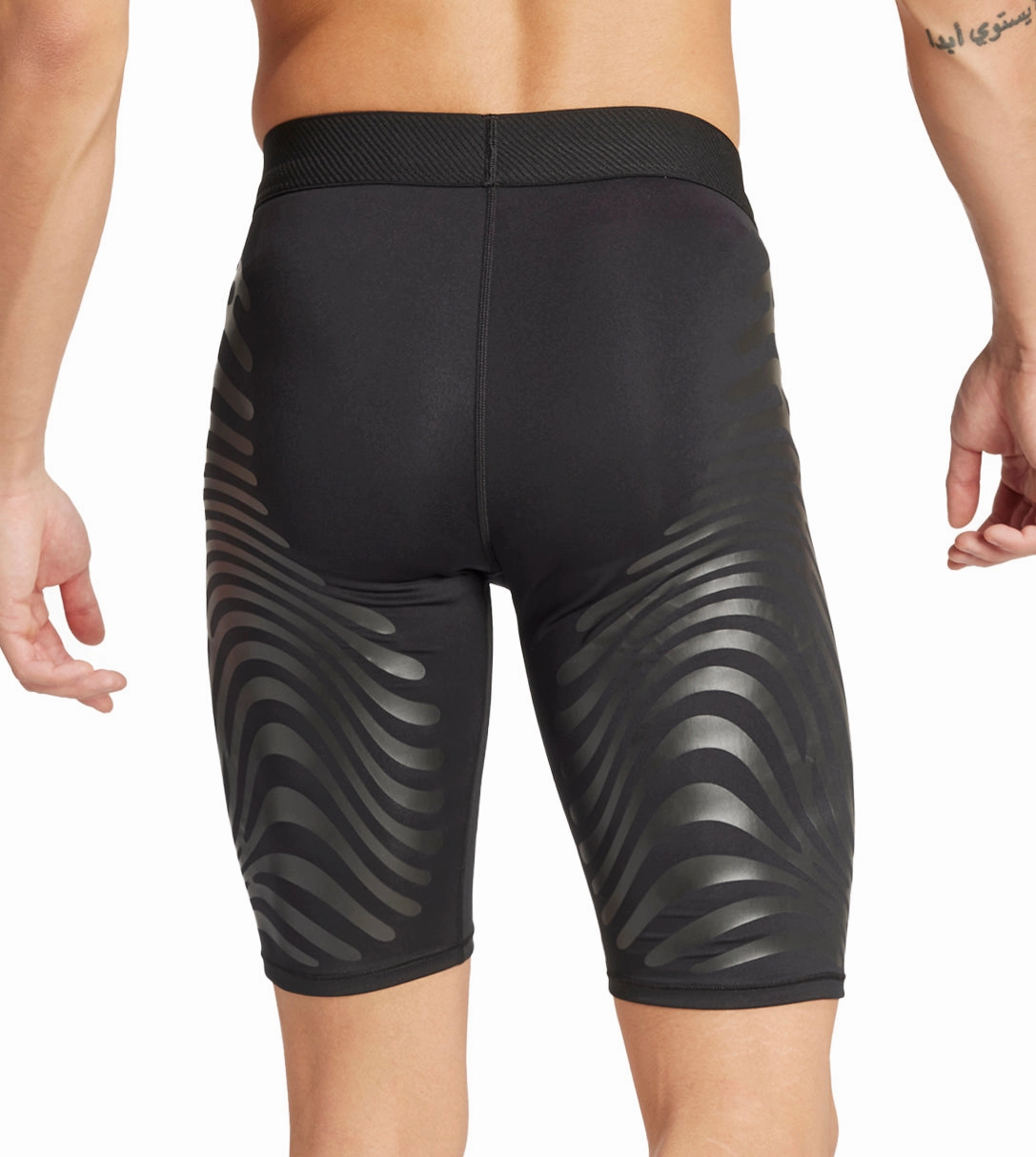 Regular Fit adidas Adizero Control Mens Short Running Tights - Black