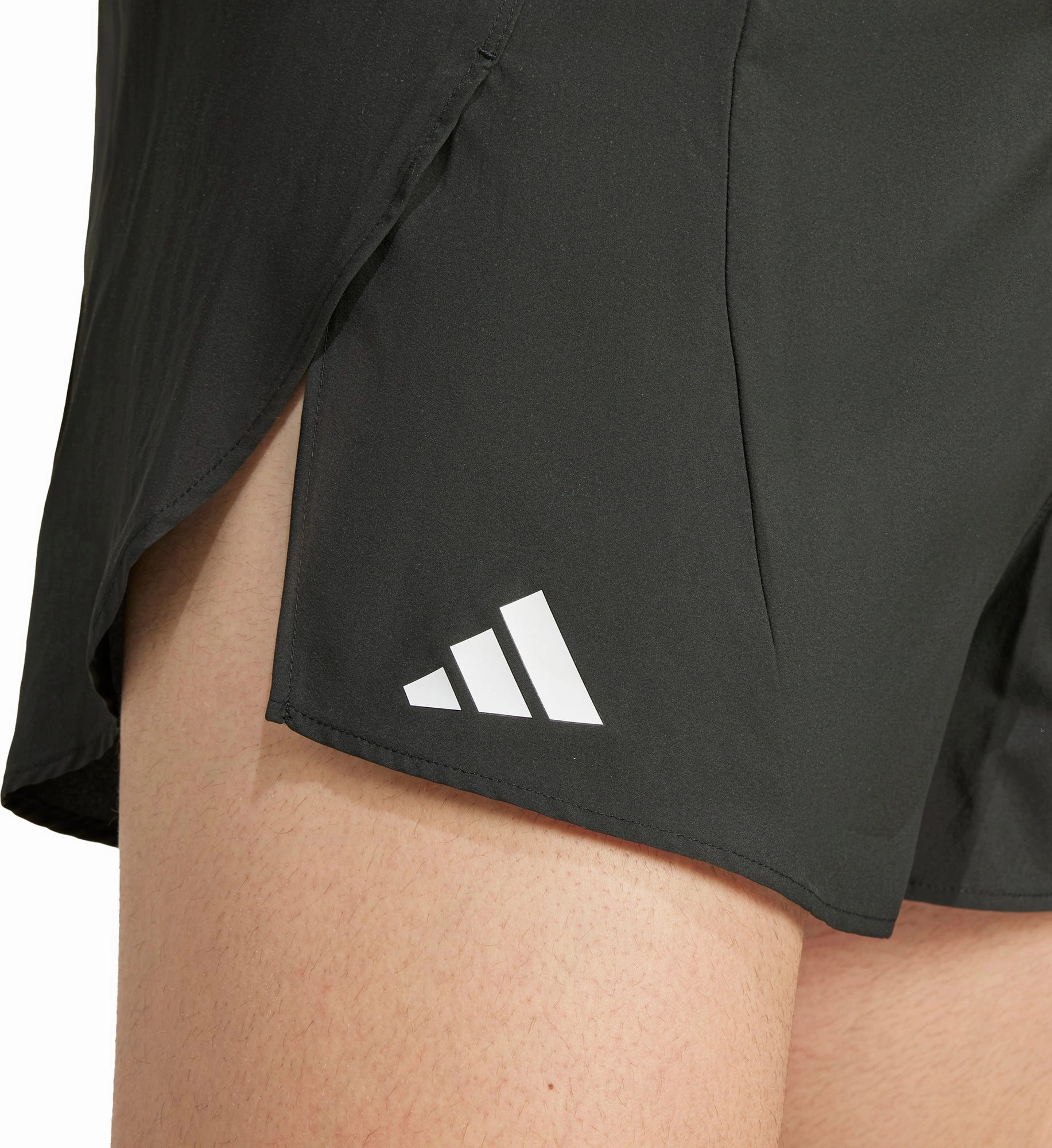 adidas Adizero Essentials Mens Split Running Shorts - Black mix and match Leather Look