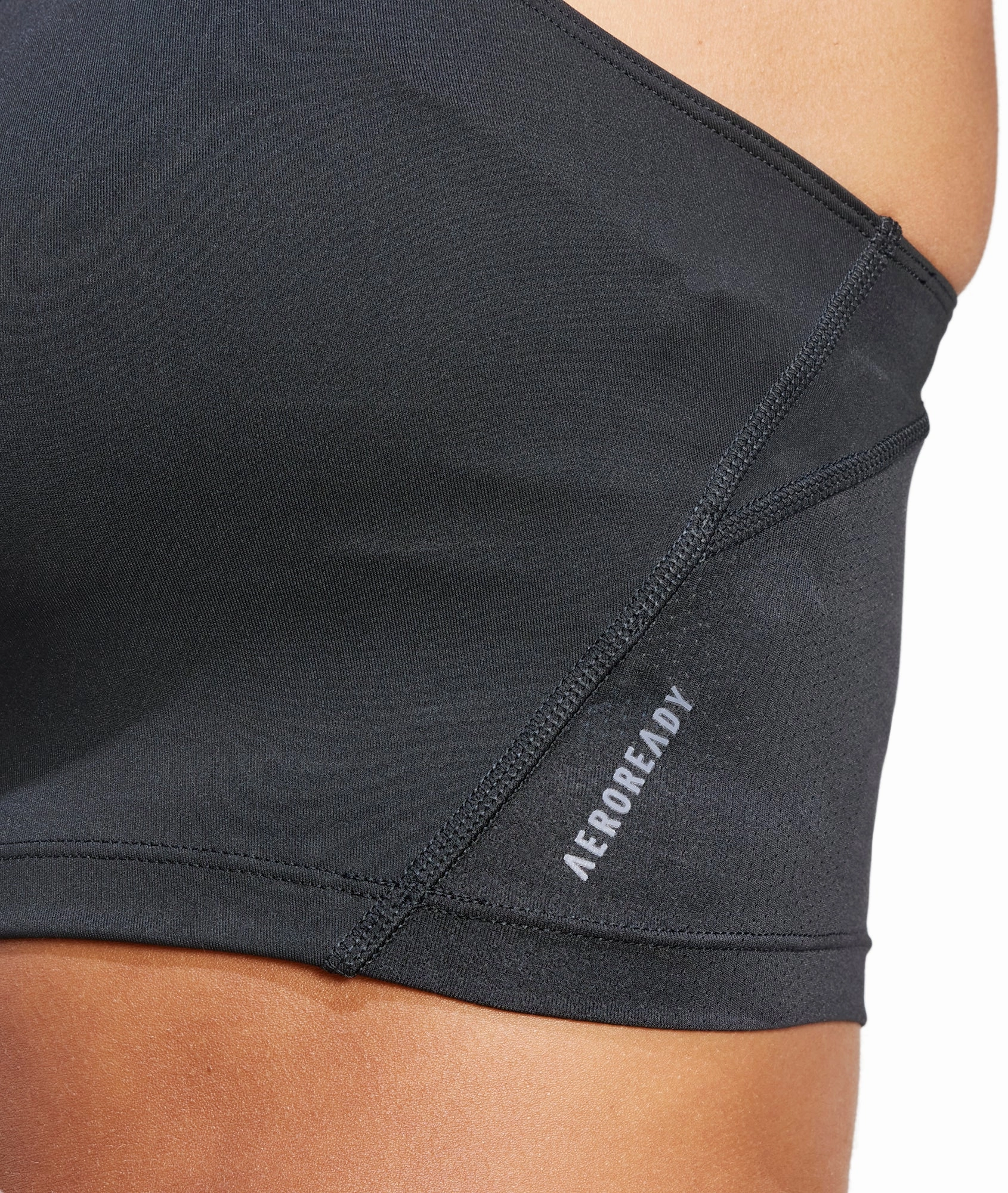 adidas Adizero Essentials Womens Running Crop Top - Black Quick Dry Feature