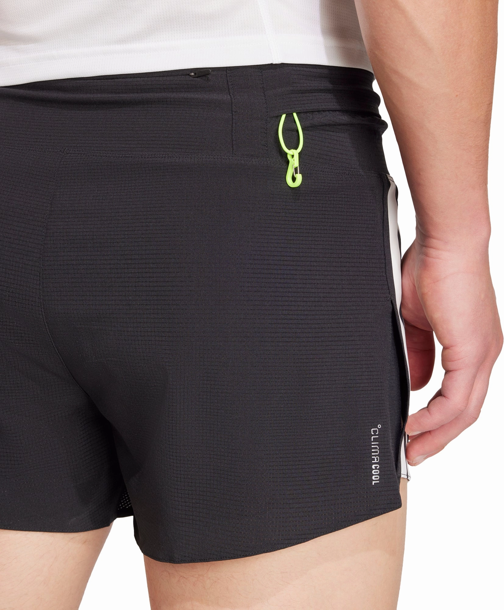 adidas Adizero Gel Pocket 3 Inch Mens Running Shorts - Black Reinforced Hems Socks