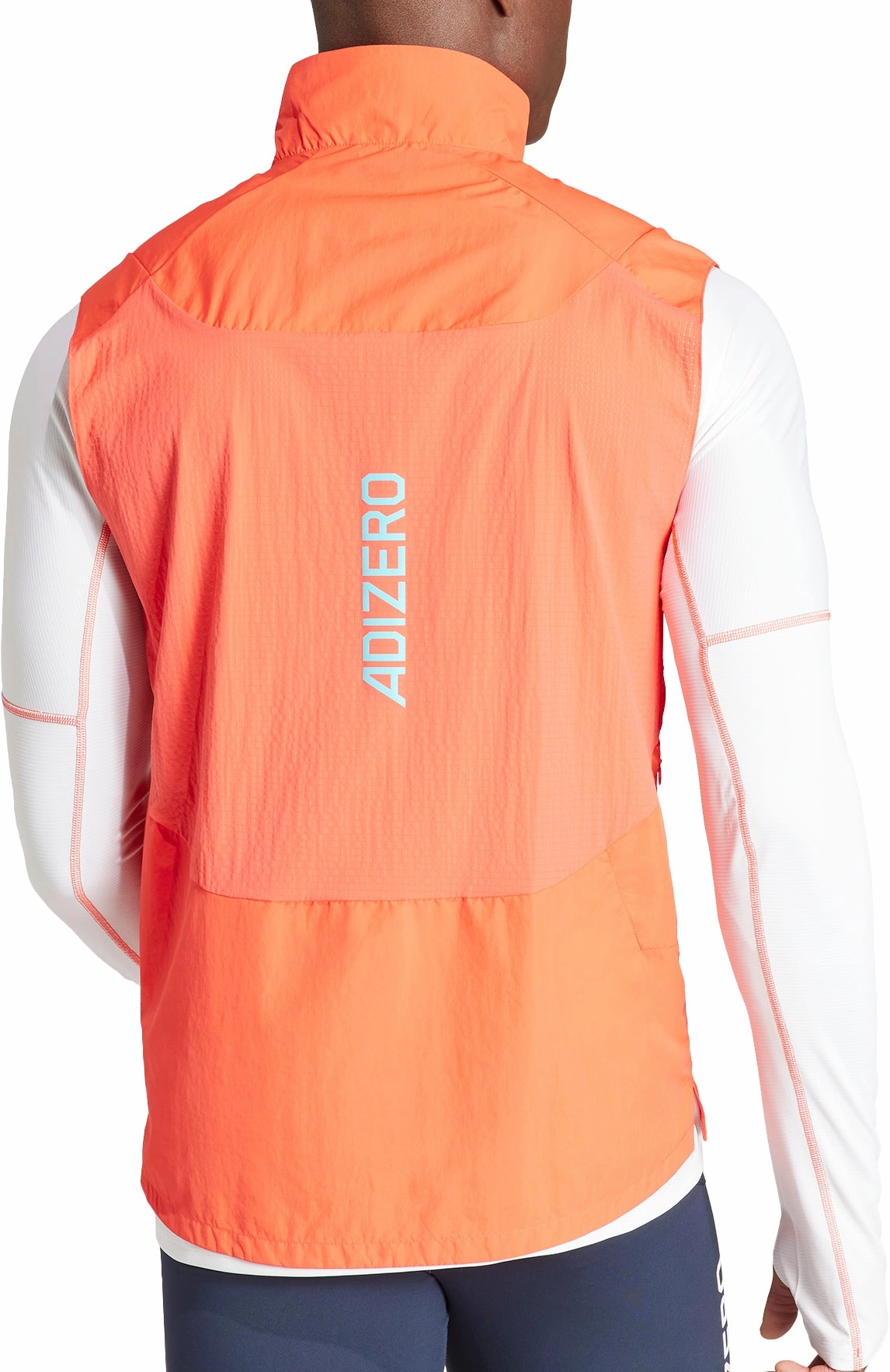 adidas Adizero Half Zip Mens Running Gilet - Orange Allure Softshell Outer Layer