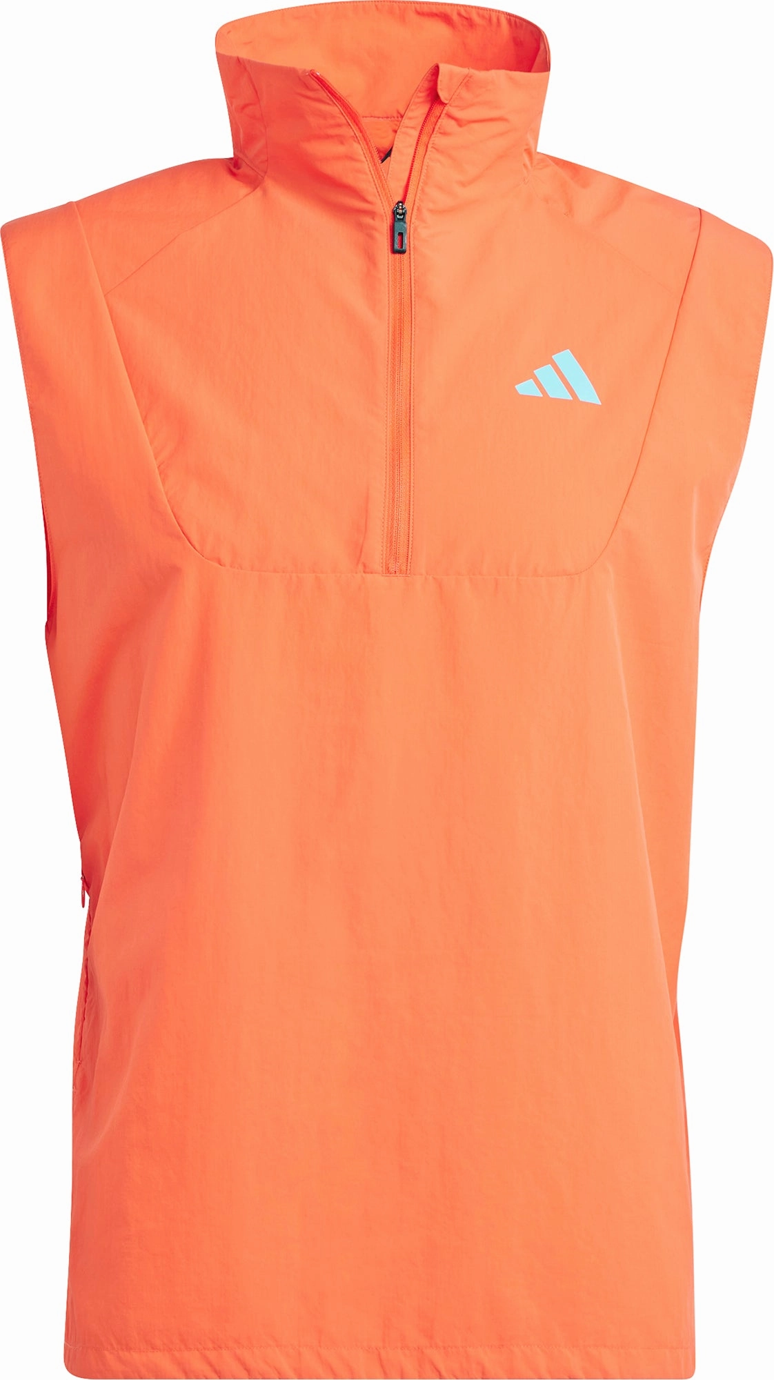 adidas Adizero Half Zip Mens Running Gilet - Orange Athletic Wear Brand