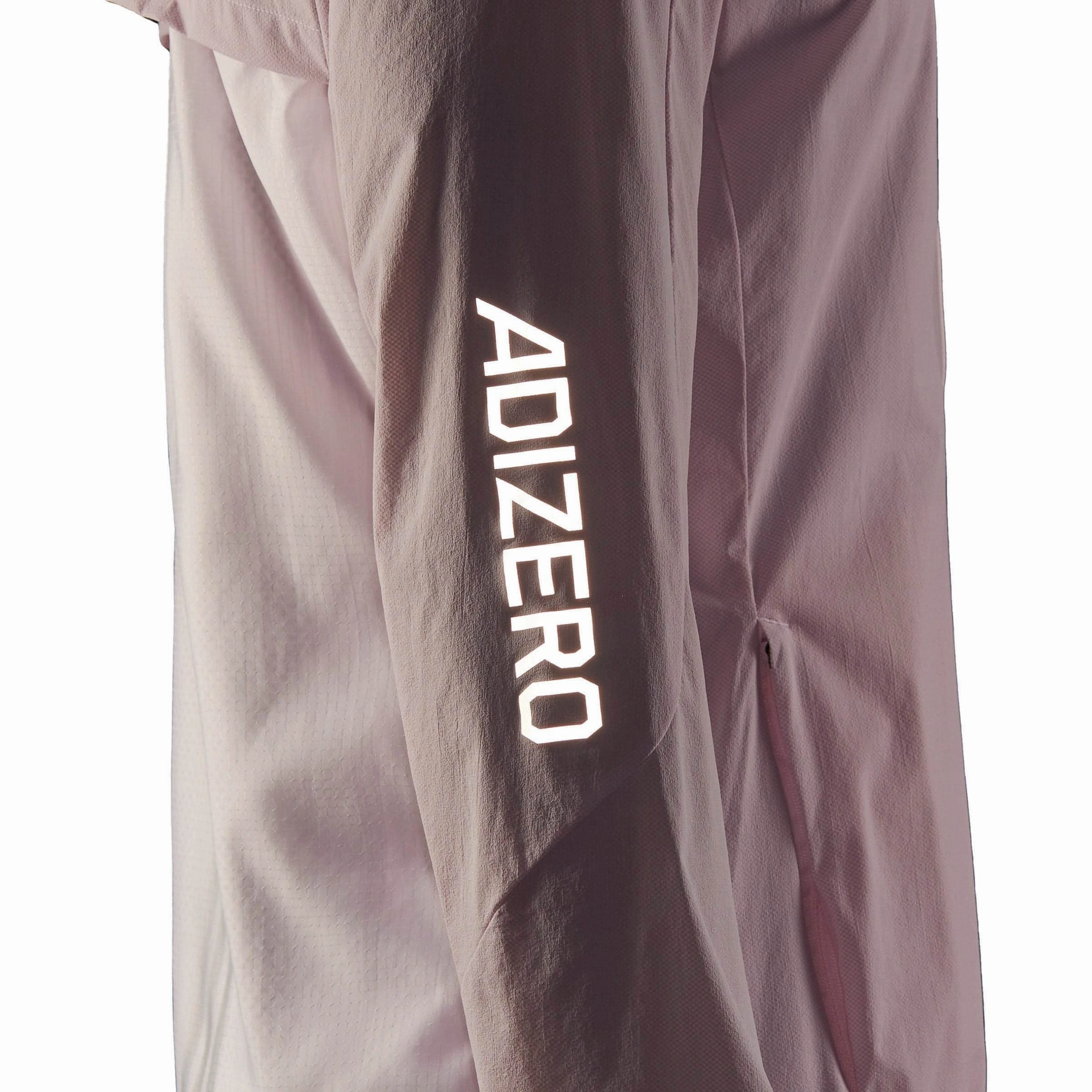adidas Adizero Marathon Mens Running Jacket - Pink High Neck