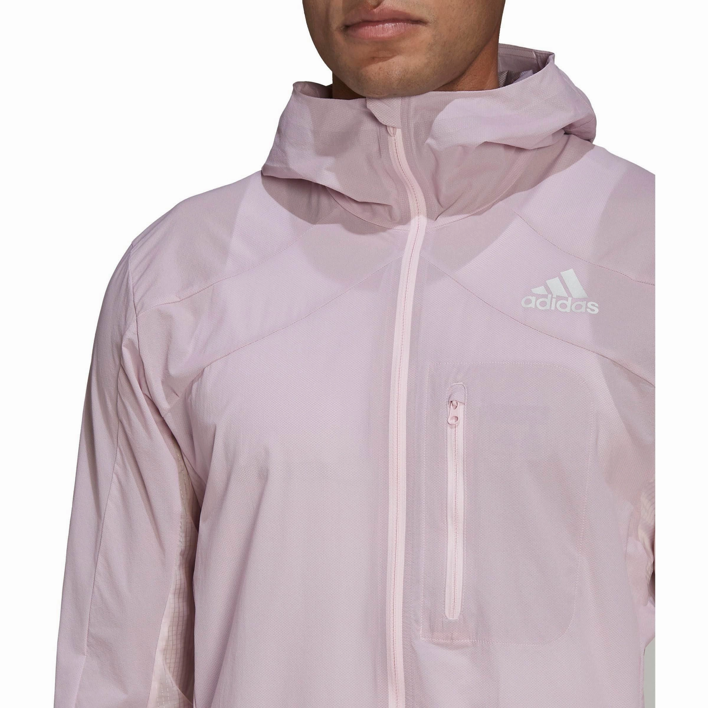 Soft Touch Interior adidas Adizero Marathon Mens Running Jacket - Pink