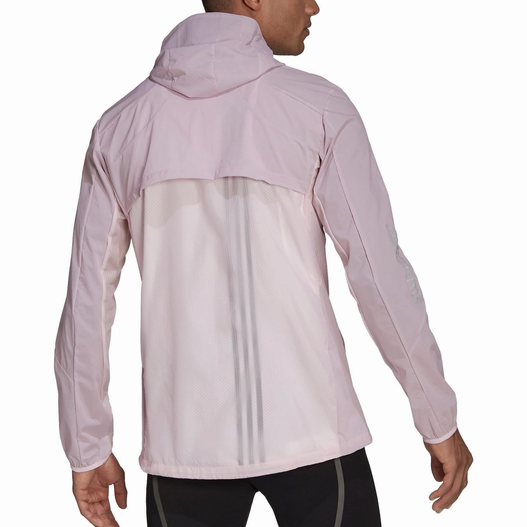 adidas Adizero Marathon Mens Running Jacket - Pink Frost Shield