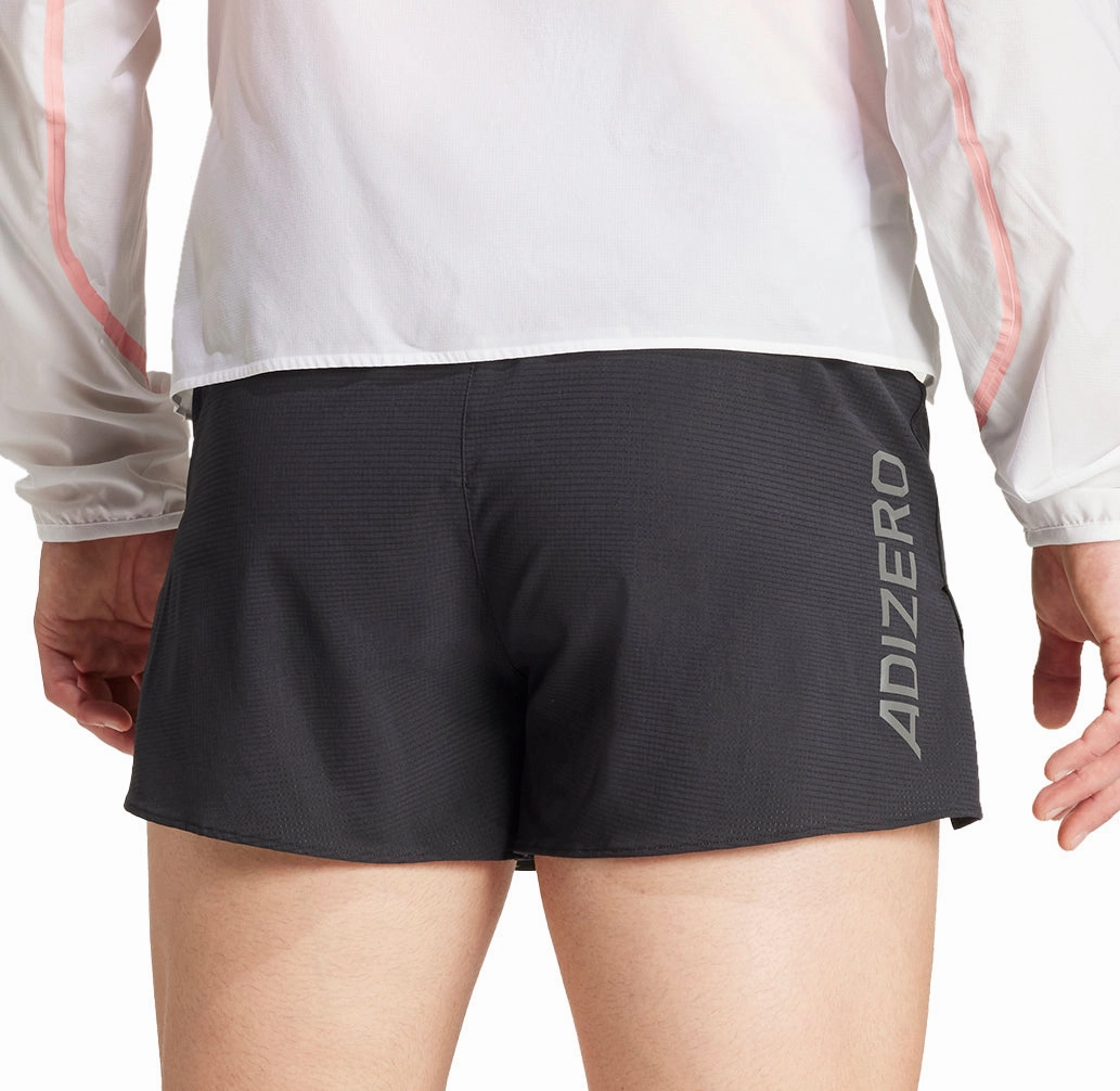 Stylish Shorts Easy Adjust Drawcord adidas Adizero Mens Running Shorts - Black