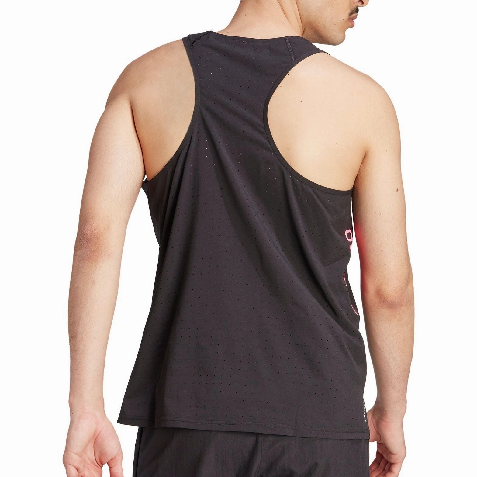 regular size suitable for informal gatherings adidas Adizero Mens Running Vest - Black