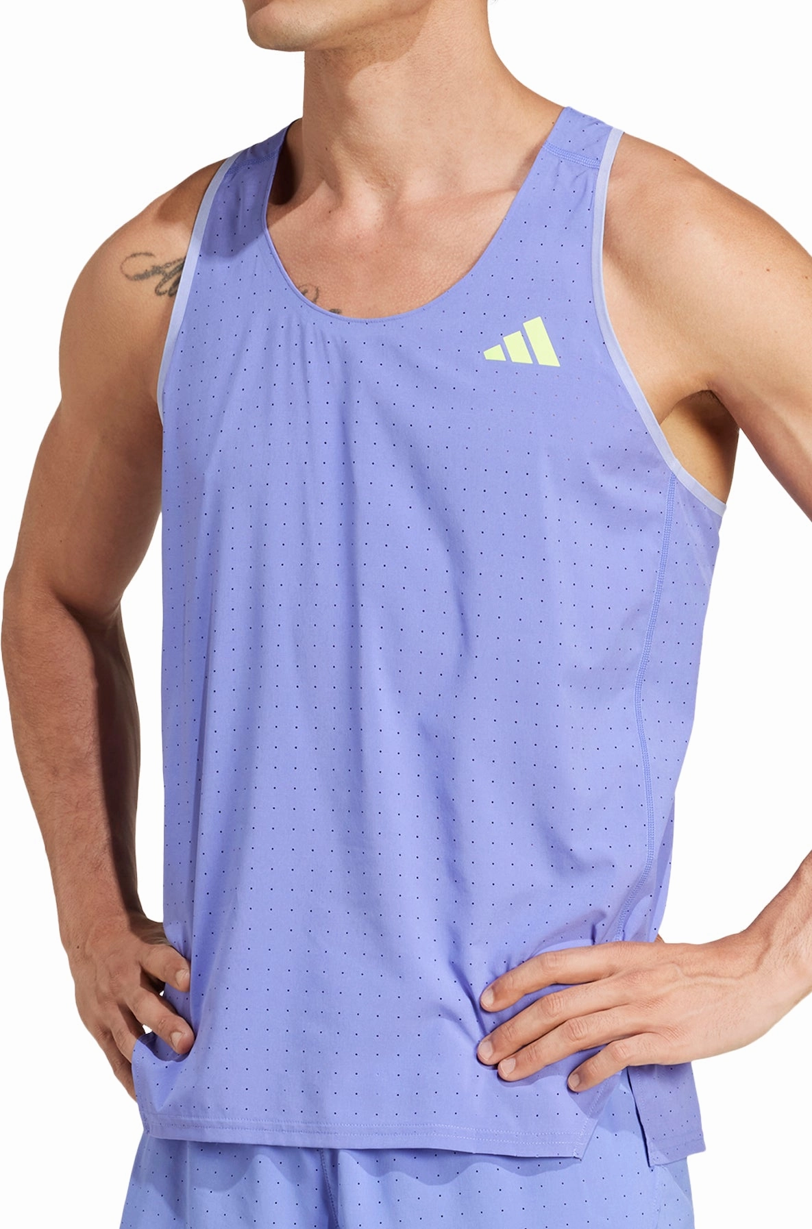 adidas Adizero Mens Running Vest - Blue RFID Blocking Tech